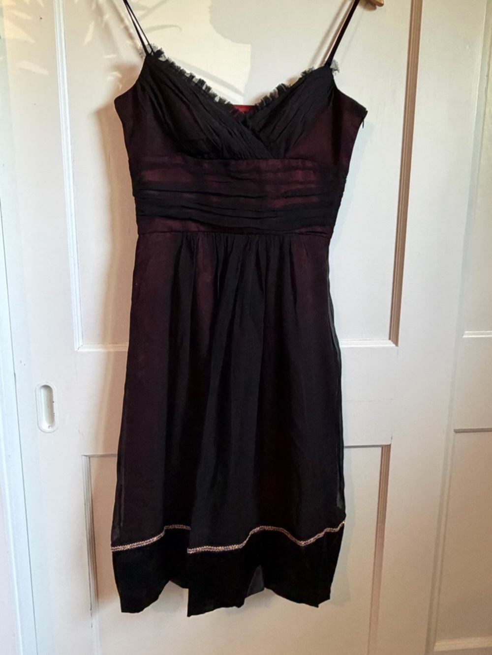 Laundry By Shelli Segal Black Strapless Cocktail Dress with Subtle Trim